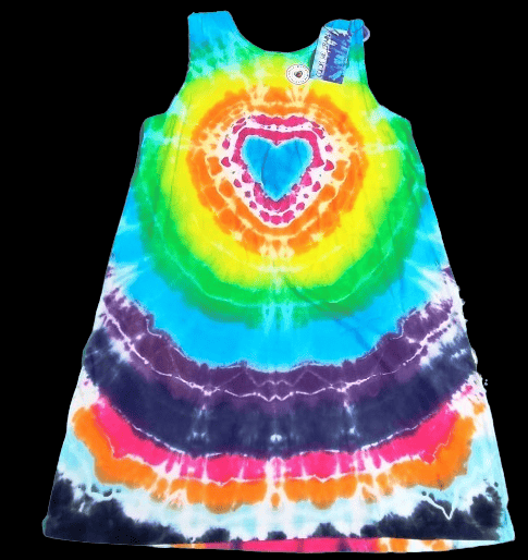 Rainbow Heart Dress - Size 12T