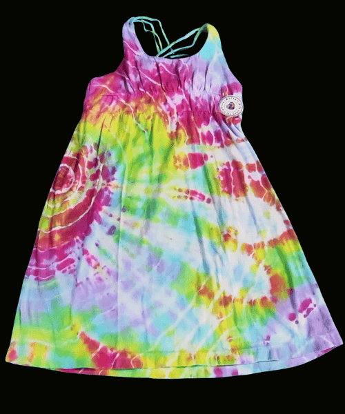 Rainbow Vibes Spaghetti Strap Dress - Size 4T