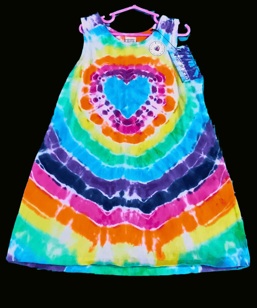 Rainbow Heart Dress - Size 6T
