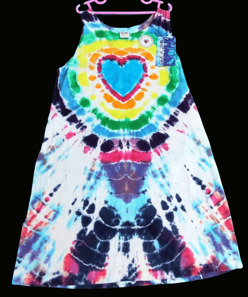 Rainbow Heart Dress - Size 8T